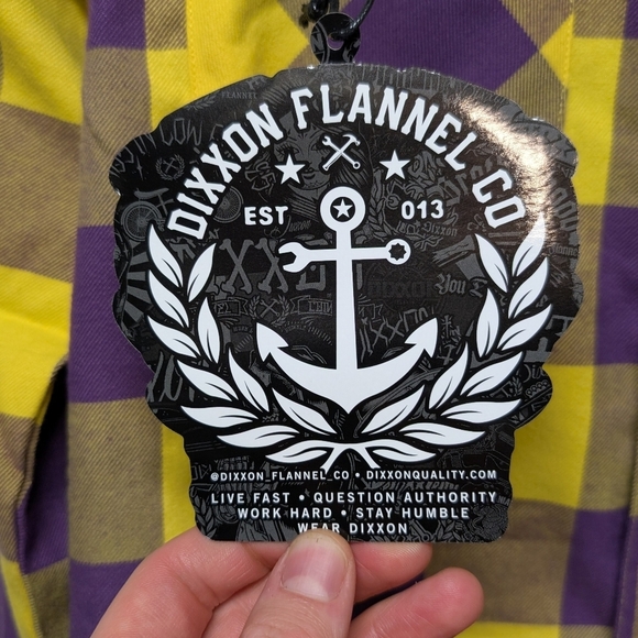 Dixxon The Mamba Kobe Bryant Flannel Mens Button Down Plaid Size Small New Tags - Picture 7 of 10